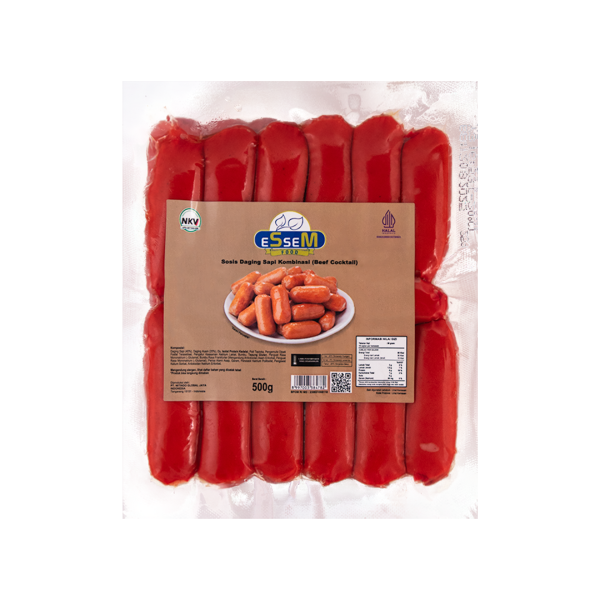 Essem Sosis Daging Sapi - Beef Coktail - fried | cooked | boiled | grilled